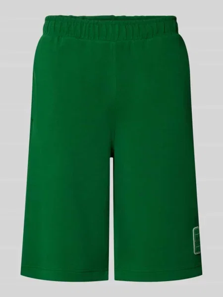 Szorty dresowe o kroju relaxed fit z mieszanka bawełny Lacoste zielone