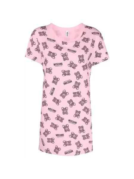 Sukienka-t-shirtowa Moschino różowa
