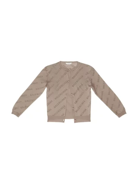 Lniany sweter Balenciaga beżowy