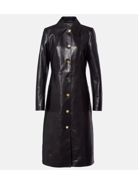 Palton Gucci din piele negru