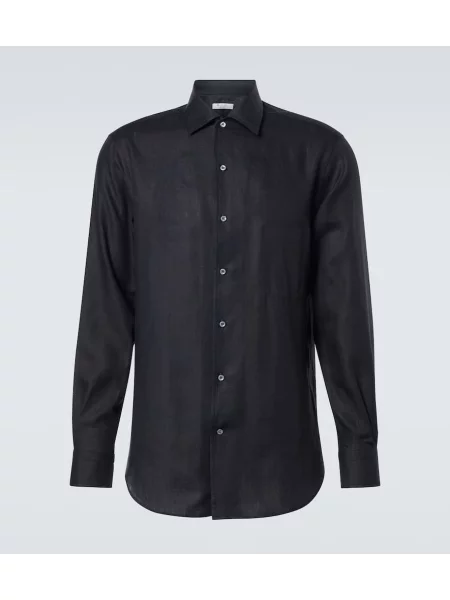 Ленена риза Loro Piana синьо