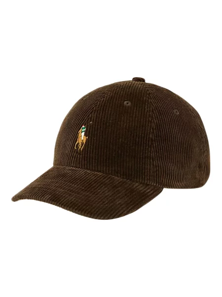 Czapka z daszkiem z wyhaftowanym logo Polo Ralph Lauren brązowa