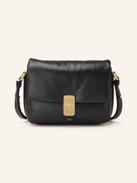 A.P.C. torebka crossbody skórzana sac grace soft czarna