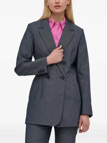 Sacou Gestuz cu două rânduri de nasturi albastru