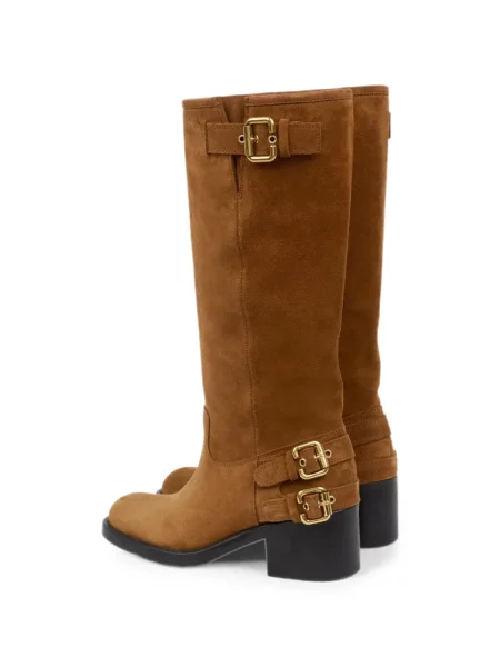 Botine Chloé cu cataramă maro