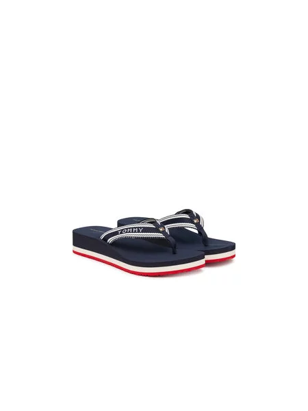 TOMMY HILFIGER Japanke morsko plava bijela