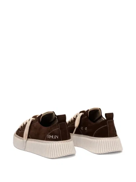 Sneakerși Rhun cu șireturi din piele de căprioară maro