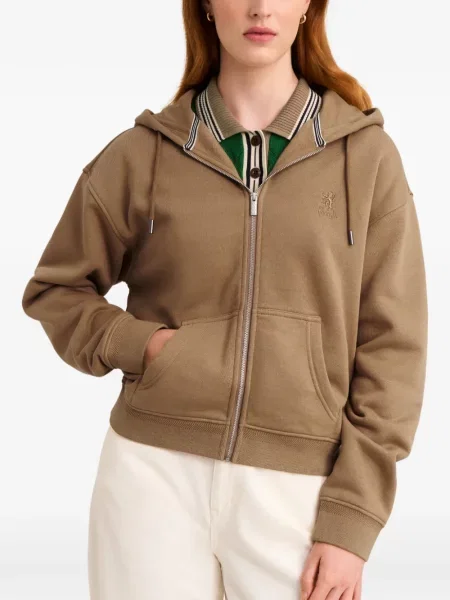 Hoodie Pringle Of Scotland με κέντημα καφέ