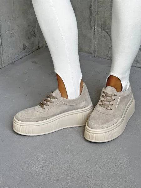 Замшеві Кросівки INNOE бежевий