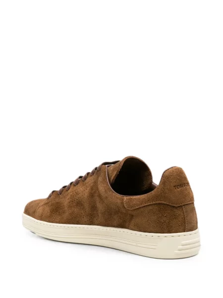 Sneakerși Tom Ford din piele de căprioară maro