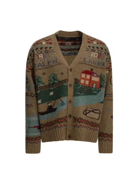 Kardigan Polo Ralph Lauren wełniany brązowy