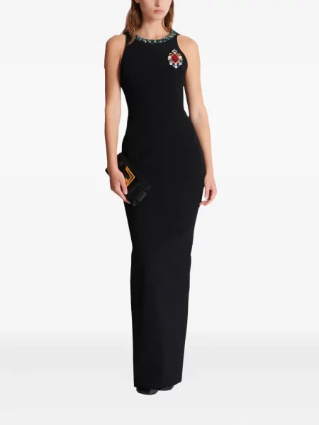 Rochie Balmain de catifea de costum negru