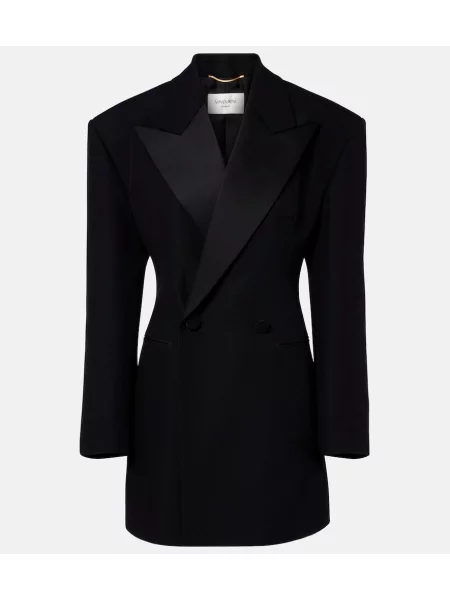 Sacou Saint Laurent de lână negru