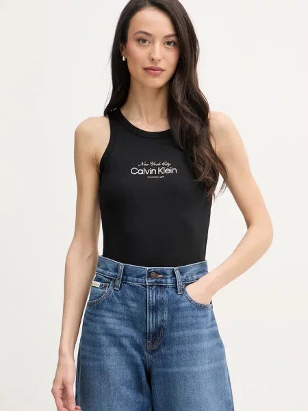 Calvin Klein Jeans τοπ γυναικείο μαύρο