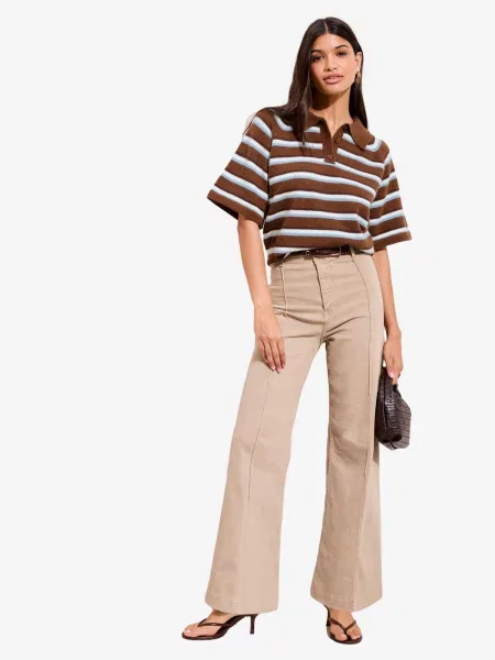 Friends Like These Pulover albastru deschis / maro alb