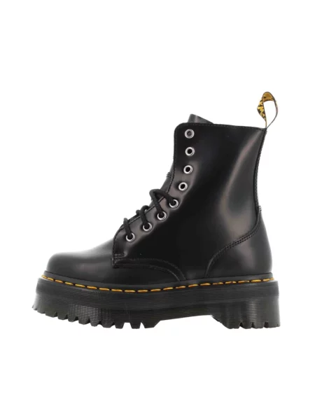 Botki Dr. Martens skórzane na platformie czarne