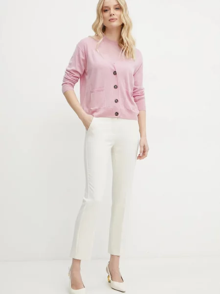 Pulover Weekend Max Mara de lână roz