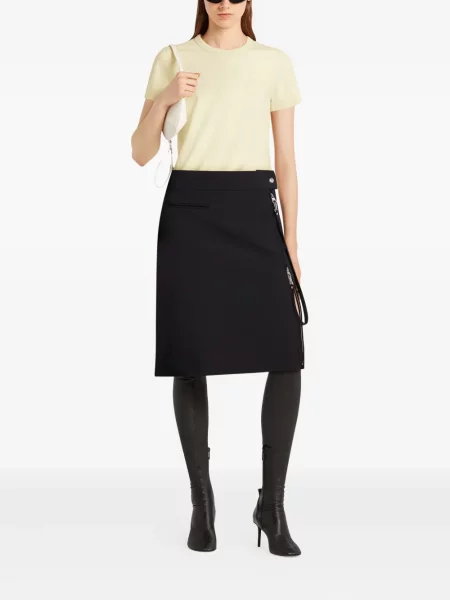 Tricou Courreges cu broderie galben