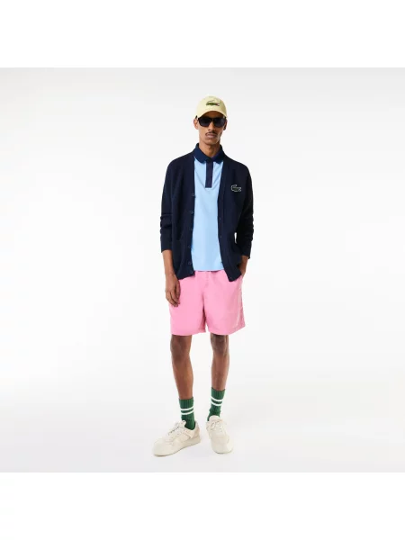 Поло Lacoste голубое