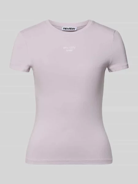 T-shirt o kroju slim fit z wyhaftowanym logo model ‘Downtown’ Review