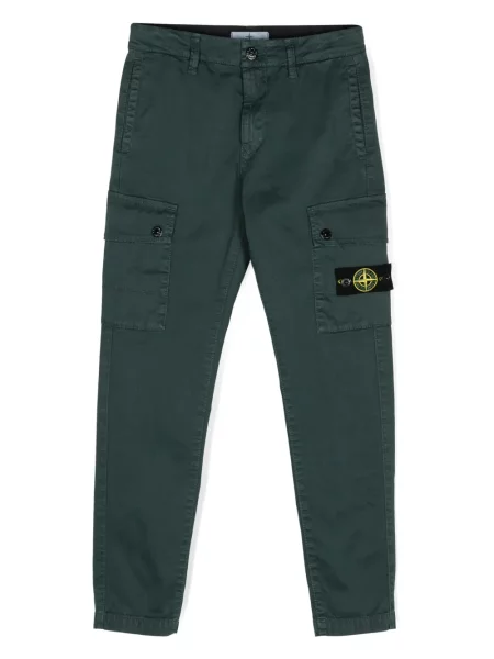 Spodnie cargo dziecięce Stone Island zielone