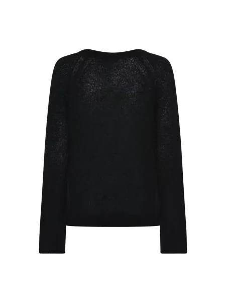 Dzianinowy puszyste sweter Bruuns Bazaar czarny