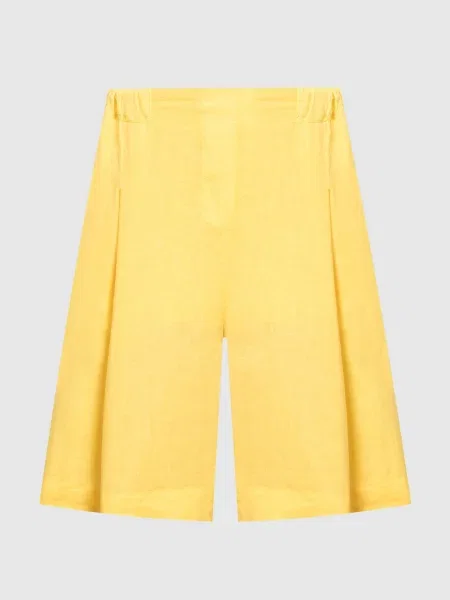 Шорти з льону Anneclaire жовті