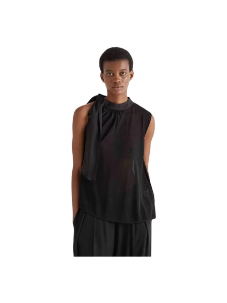 Dzianinowa bluzka Meimeij czarna