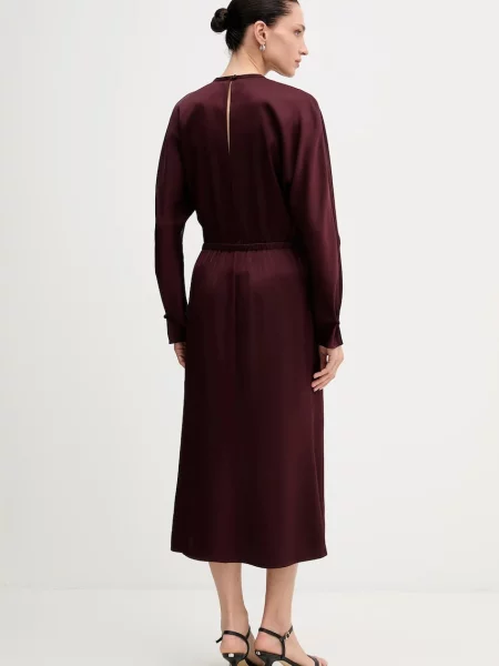 Filippa K sukienka midi prosta czerwona