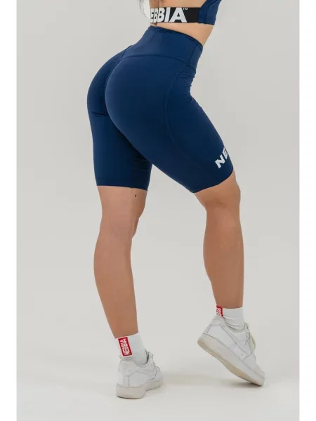 Dámske športové legíny NEBBIA 9″ Snatched High Waisted dark blue modrá