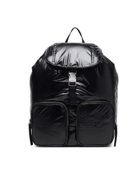 Ruksak Calvin Klein Pocket Nylon Flap Backpack crna