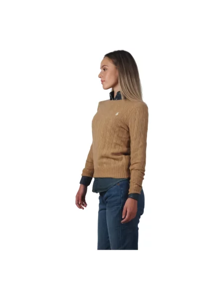 Sweter Ralph Lauren wełniany brązowy