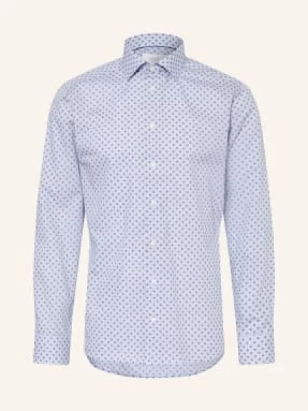 Eton Košile Slim Fit tmavě / hnědá / tmavě modrá