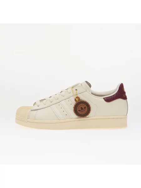 Sneakers adidas Superstar II Core White/ Maroon/ Cream White EUR alb
