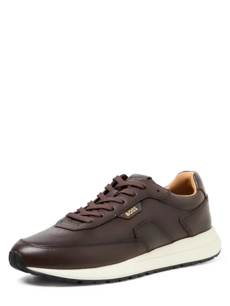 BOSS Vinston sneakersy skórzane brązowe