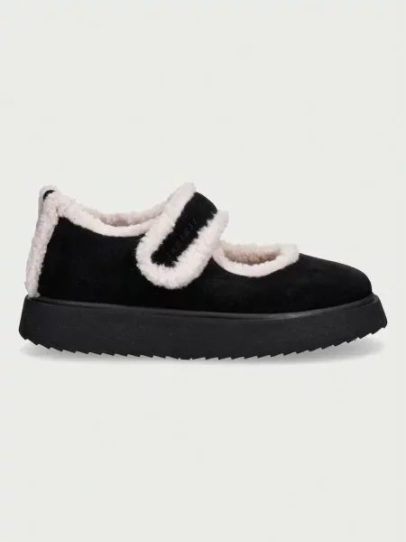 Inuikii baleríny semišové Shearling M.J. čierna