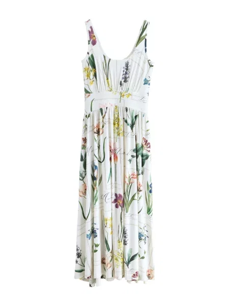 Next Rochie verde deschis / portocaliu deschis alb