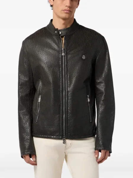Geanta de piele Billionaire biker negru