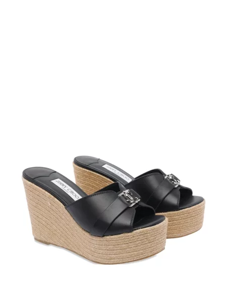 Sandale Jimmy Choo din piele cu pană negru