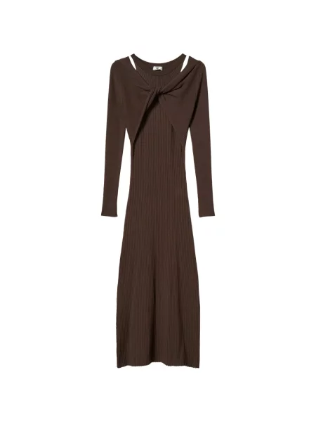 Lung rochie Twinset tricotate maro