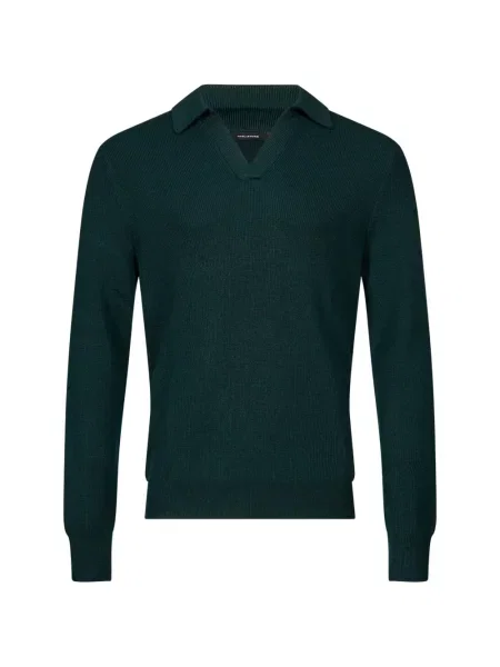 Tricou polo Tagliatore tricotate verde