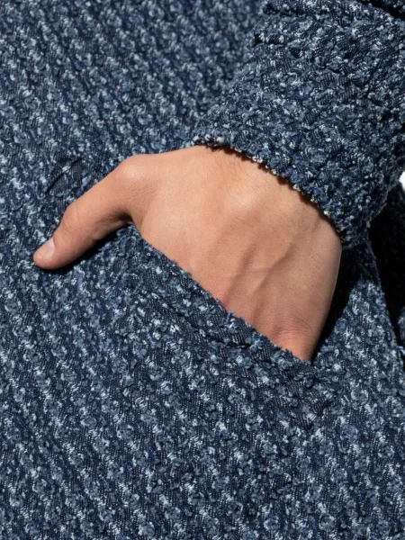 Geacă Dsquared2 cu glugă albastru