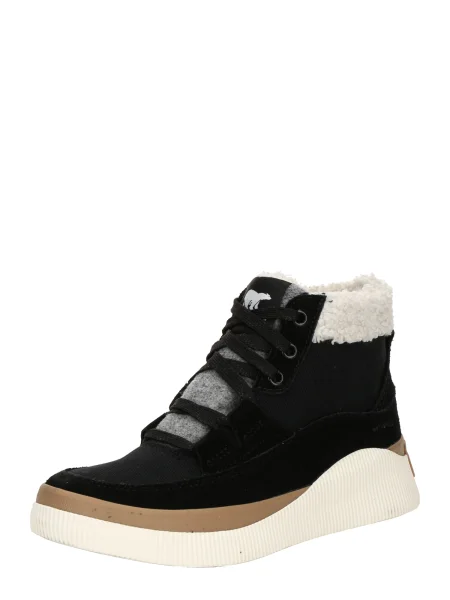 SOREL Šnurovacie členkové čižmy OUT N ABOUT IV čierna biela