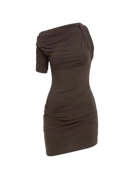 Rochie Jacquemus drapată maro