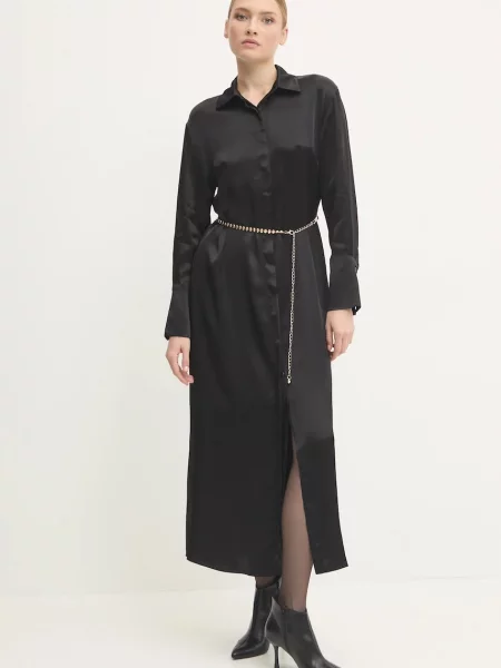 Answear Lab rochie maxi drept negru