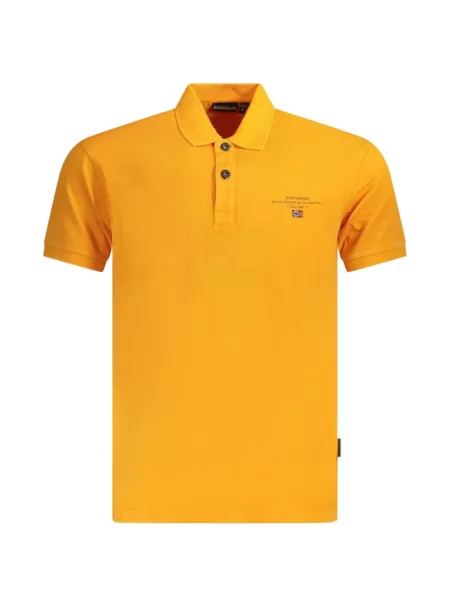 Tricou polo Napapijri cu autograf portocaliu