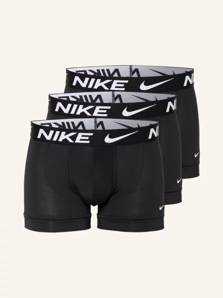 Bokserki męskie Nike Dri-Fit Essential Micro Trunk 3 pary black/black/black czarne