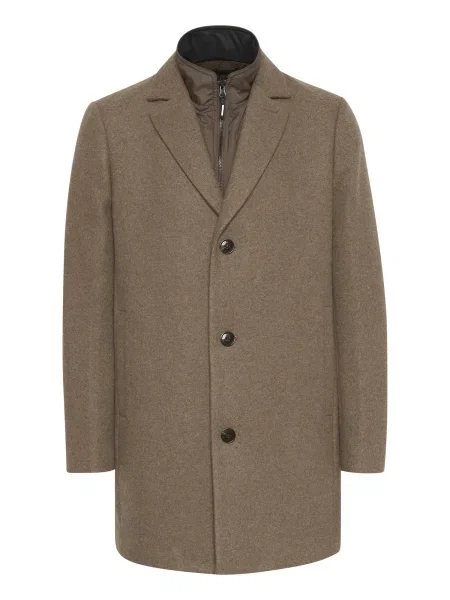 Matinique Přechodný kabát MATrace Insert melír hnědý