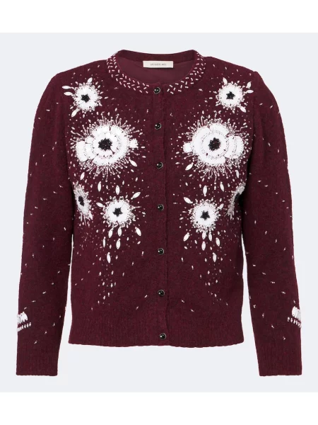 Cardigan Jacques Wei de lână cu model floral