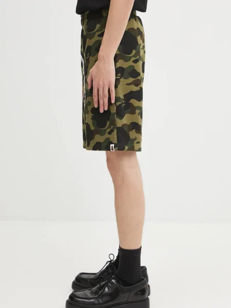 A Bathing Ape pantaloni scurti din Camo Shark verde